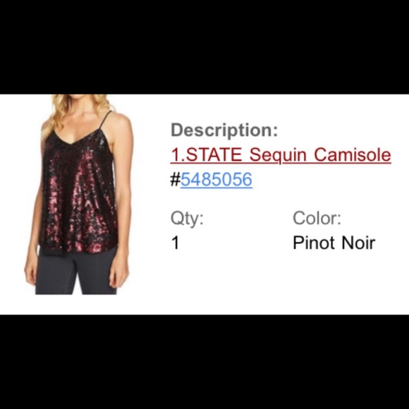 1.state sequined cami - Picture 2 of 4